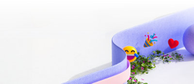 Emojis do Teams em uma tela branca